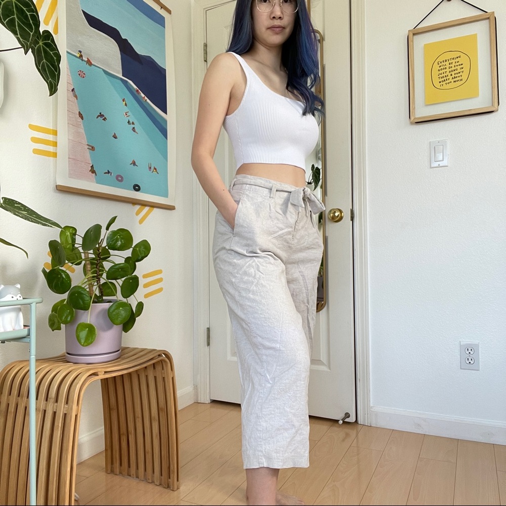 Esprit Linen Culotte Wide Leg Pants
